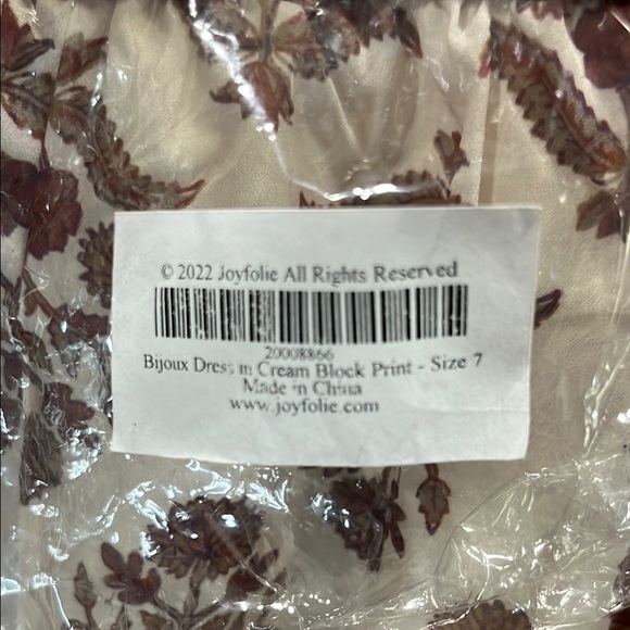 Joyfolie Bijoux Mia Joy Dress Size 7 Girls Brown and Cream Floral new never worn - Picture 12 of 12